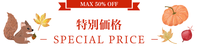 MAX50%OFF 特別価格 -SPECIAL PRICE-