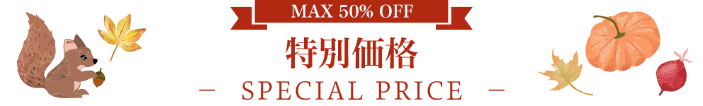 MAX50%OFF 特別価格 -SPECIAL PRICE-