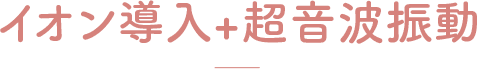 イオン導入+超音波振動