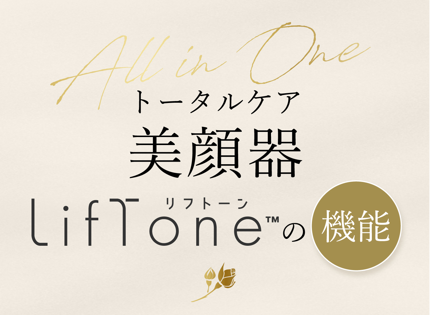 All in One トータルケア美顔器リフトーンの機能