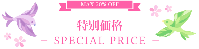 MAX50%OFF 特別価格 -SPECIAL PRICE-