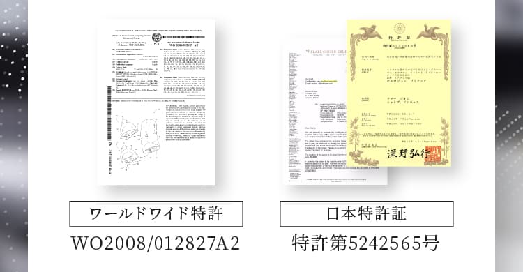 ワールドワイド特許 日本特許証
